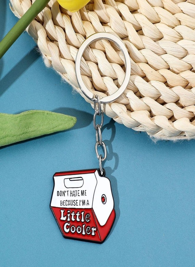 Bydevia Don't Hate Me Because I'm A Little Cooler Funny Keychain for Women Men | Cute Personality Metal Enamel Key Chain Keyrings for Car Key, Purse Bag Accessories | Cool Keychain for Friend's Birthday Gifts - Image 2